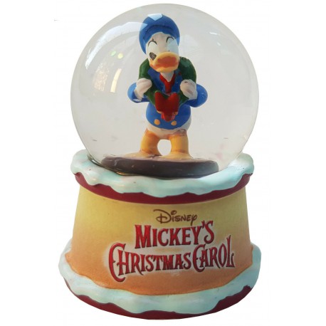 Mickey's Christmas Carol Snow Globe Donald Duck