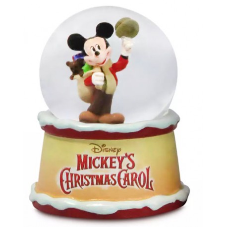 Mickey's Christmas Carol Snow Globe Mickey Mouse as Bob Cratchit