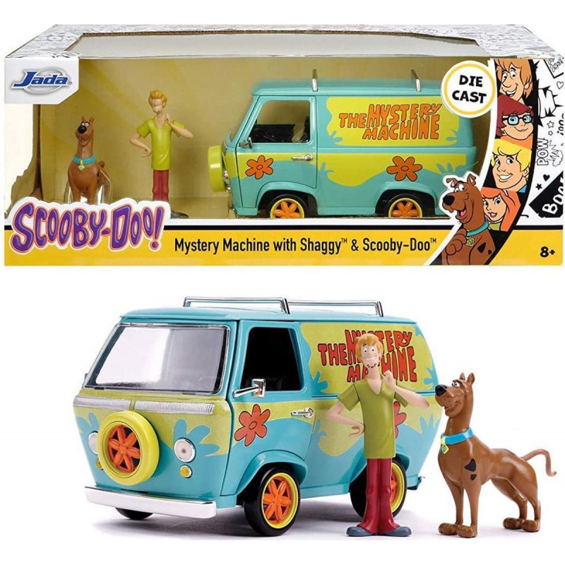 Mystery Machine 1:24 with Scooby and Shaggy - Wondertoys.nl