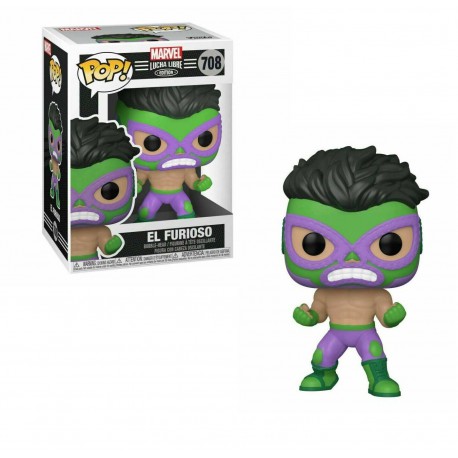 Funko Pop 708 El Furioso (Hulk), Marvel Lucha Libre