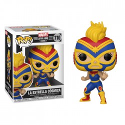 Funko Pop 710 La Estrella Cosmica (Captain Marvel), Marvel Lucha Libre