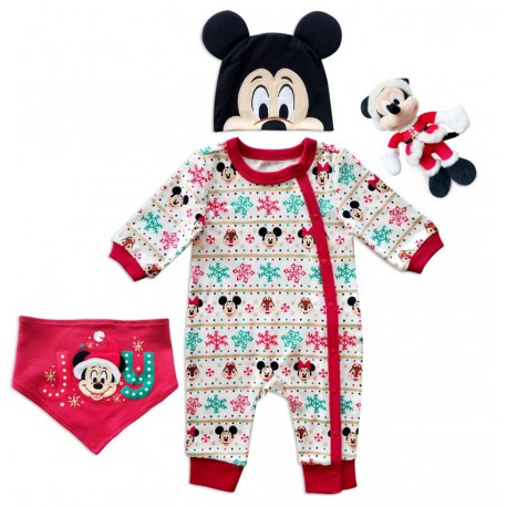 Mickey Mouse Holiday Gift Set for Baby 0-3M