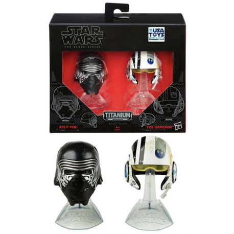 Star Wars Die Cast Helmets Kylo Ren & Poe Dameron 14x17cm