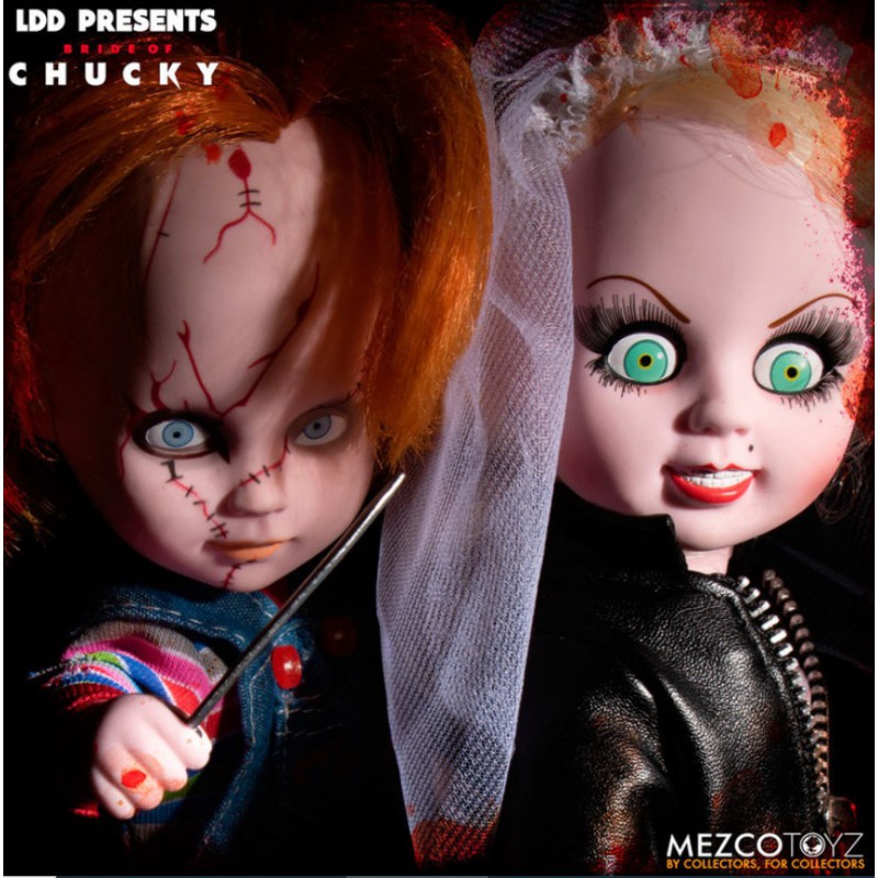Living Dead Chucky & Tiffany Doll Set 25 cm - Wondertoys.nl