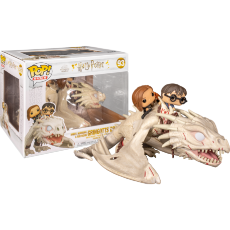 Funko Pop 93 Harry Rides Gringotts Dragon with Ron and Hermione