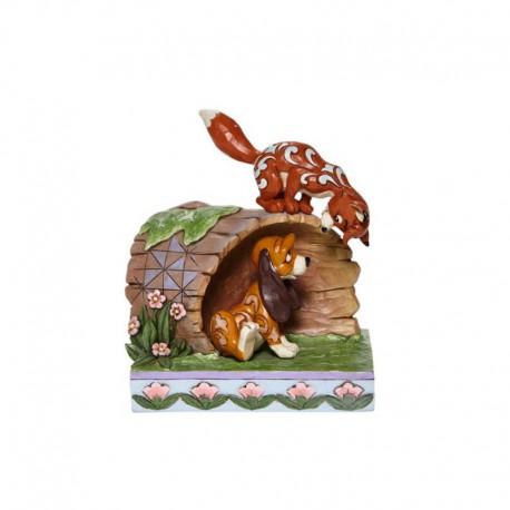 Disney Traditions - Fox and Hound on Log