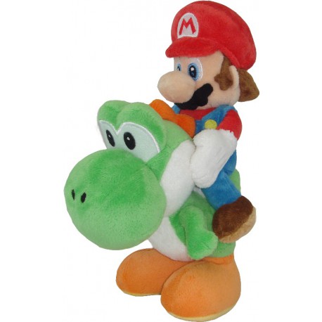 Super Mario Bros.: Mario Riding Yoshi Knuffel 21cm