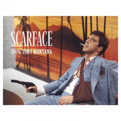 Scarface Tony Montana glass poster