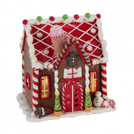 Claydough LED Gingerbread House Tablepiece V1), Battery Operated