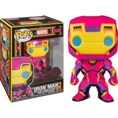 Funko Pop 649 Iron Man (Black Light), Marvel