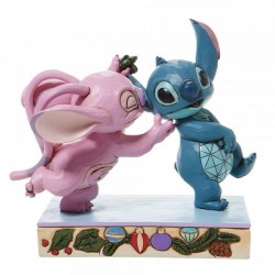 Disney Traditions - Mistletoe Kiss - Stitch and Angel with Mistletoe Figurine