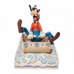 Disney Traditions - A Wild Ride - Goofy Sledding Figurine