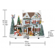 Disney Animated Christmas Holiday House Table Top Statue with LED Lights & Sounds (29.8cm)