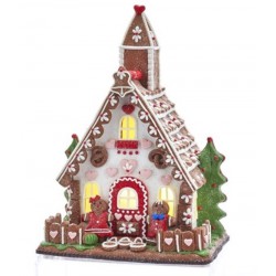 Gingerbread LED Cookie House 25cm