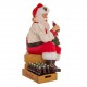 Coca-Cola Figurine Santa Sitting on Crates