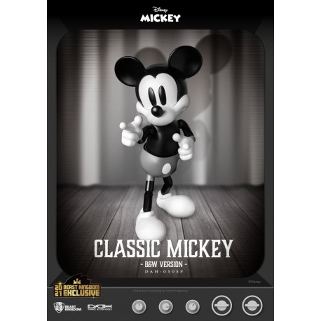 Disney Classic Dynamic 8ction Heroes Action Figure 1/9 Mickey Classic Version B&W Version 21 cm