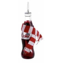 Coca Cola (Diet Coke) Bottle with Scarf Ornament