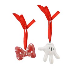 Disney Christmas Bow and Glove Hanging Ornaments (Set of 2)