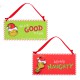 Grinch Naughty & Good Double Sided Hanging Plaque