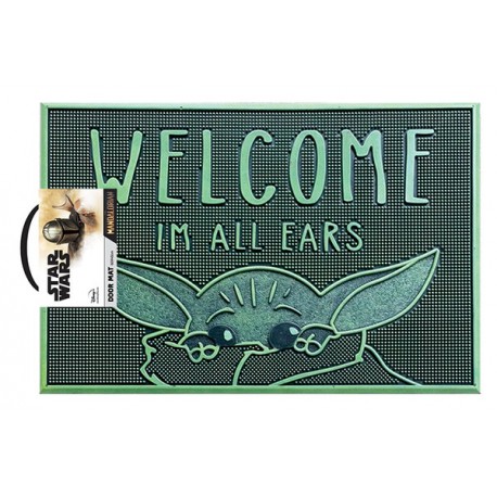 Star Wars The Mandalorian Welcome I'm All Ears - Rubber Deurmat