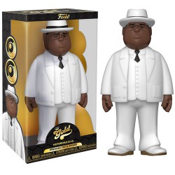 Notorious B.I.G. Vinyl Gold Figure Biggie Smalls White Suit 30 cm
