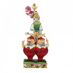 Disney Traditions - We're All Mad Here - Stacked Alice in Wonderland Figurine