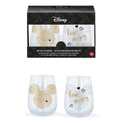 Disney Crystal Glasses 2-Pack Mickey Mouse