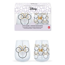 Disney Crystal Glasses 2-Pack Minnie Mouse