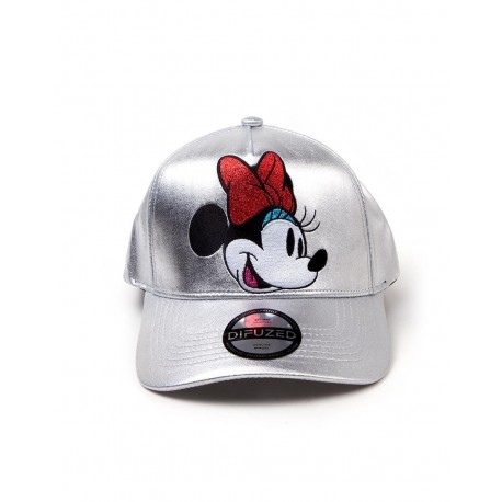 Disney - Minnie Mouse Silver Curved Bill Cap