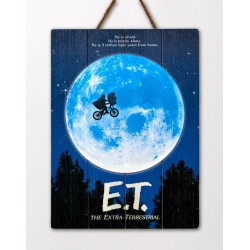 E.T.: Movie Poster Wooden Art