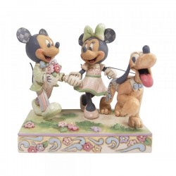 Disney Traditions - Spring Mickey, Minnie and Pluto Figurine