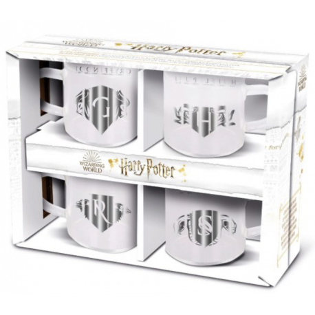 Set 4 Mugs Glass Expresso Harry Potter
