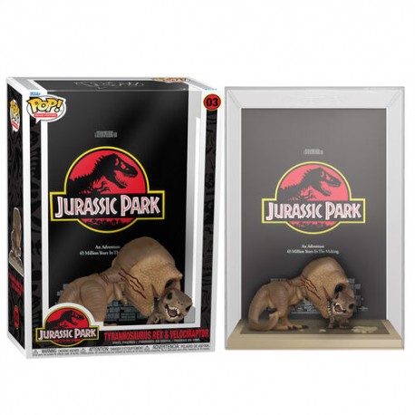 Funko Pop 03 Jurassic Park Poster, Tyrannosaurus Rex & Velociraptor