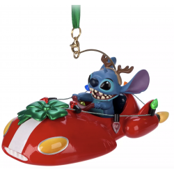 Disney Stitch Spaceship Festive Hanging Ornament