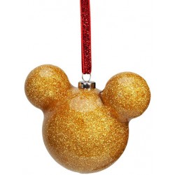 Disney Mickey Mouse Icon Christmas Gold Bauble