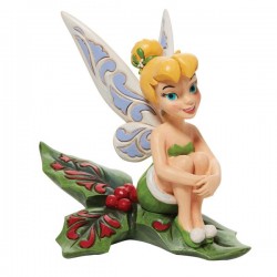 Disney Traditions - Tinkerbell Sitting in Holly Figurine