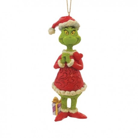 Grinch with Blinking Heart Hanging Ornament
