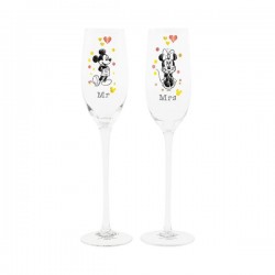 Mickey and Minnie Mouse Toasting Glasses