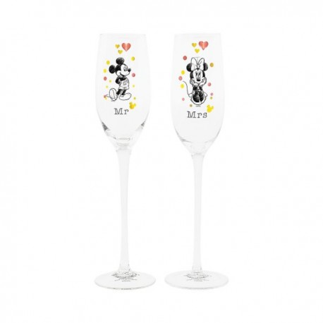Mickey and Minnie Mouse Toasting Glasses