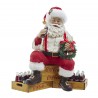 Kurt S. Adler Coca Cola Santa sitting on Crates Figurine