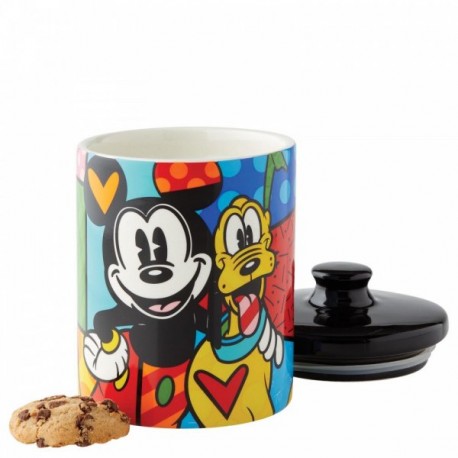 Disney Britto - Mickey Mouse and Pluto Cookie Jar Small