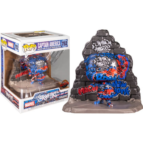 Funko Pop 752 Captain America Graffiti (Deluxe, Special Edition)