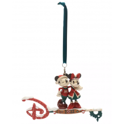 Disney Mickey and Minnie 2022 Festive Key Hanging Ornament