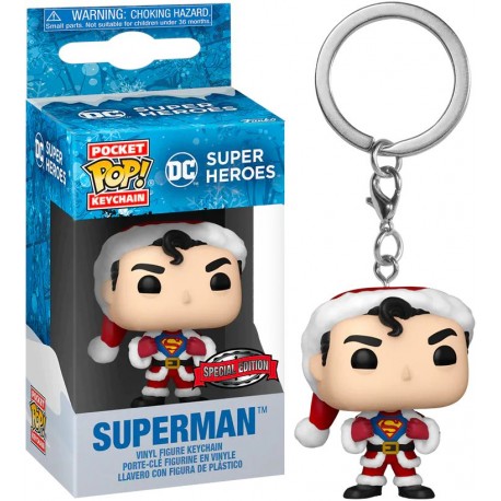 POP Keychain: DC Holiday- Superman(WMT)