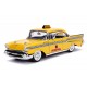 Jada 1957 Chevrolet Bel Air Taxi Yellow with Deadpool Die-cast Figure Marvel Series 1/24 Die-cast Model Car 30290