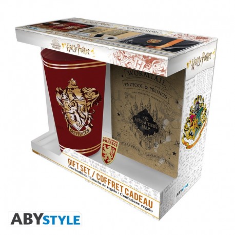 Harry Potter Giftbox (Glass + Pin + Pocket Notebook "Gryffindor")