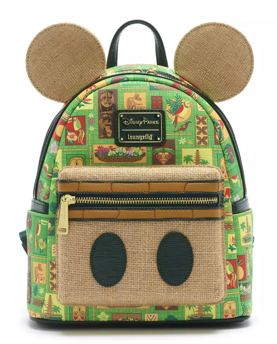 Loungefly Disney The Main Attraction Enchanted Tiki Room Mini Backpack popular + Ears