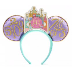 Disney Store Mickey Mouse The Main Attraction Ears Headband For Adults, It's A Small World