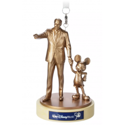Walt Disney World 50th Anniversary Walt Disney and Mickey Mouse Partners Hanging Ornament