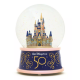 Walt Disney World Fantasyland Castle 50th Anniversary Musical Snow Globe